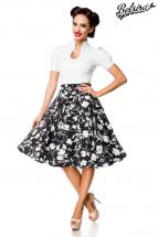 Belsira kjol med rosett svart/vit - Rockabillybutiken. com 